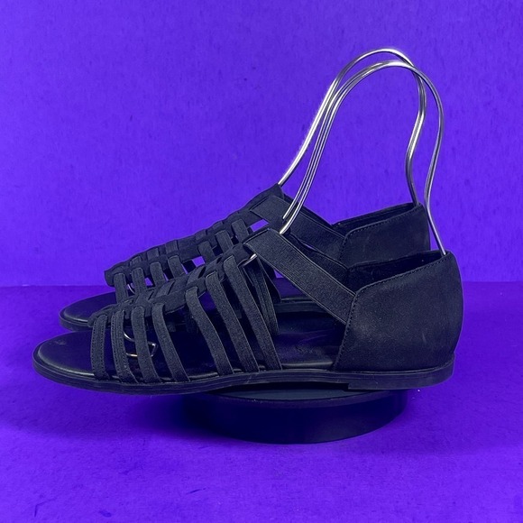 EILEEN FISHER Women's Black Rato Stretch Slip-On Fisherman Sandals Size‎ 7.5-NEW - Picture 3 of 8